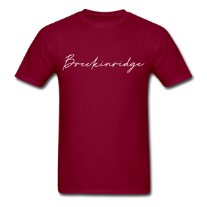 Breckinridge County Cursive T-Shirt - burgundy