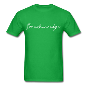 Breckinridge County Cursive T-Shirt - bright green