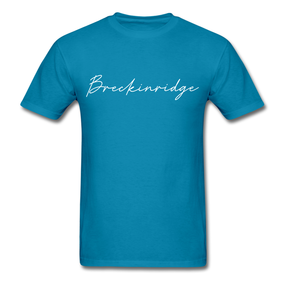 Breckinridge County Cursive T-Shirt - turquoise
