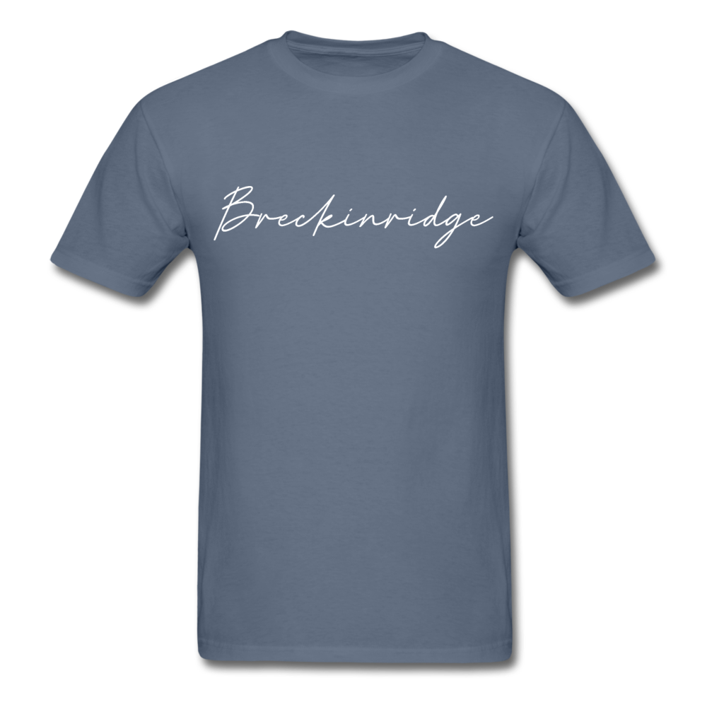 Breckinridge County Cursive T-Shirt - denim