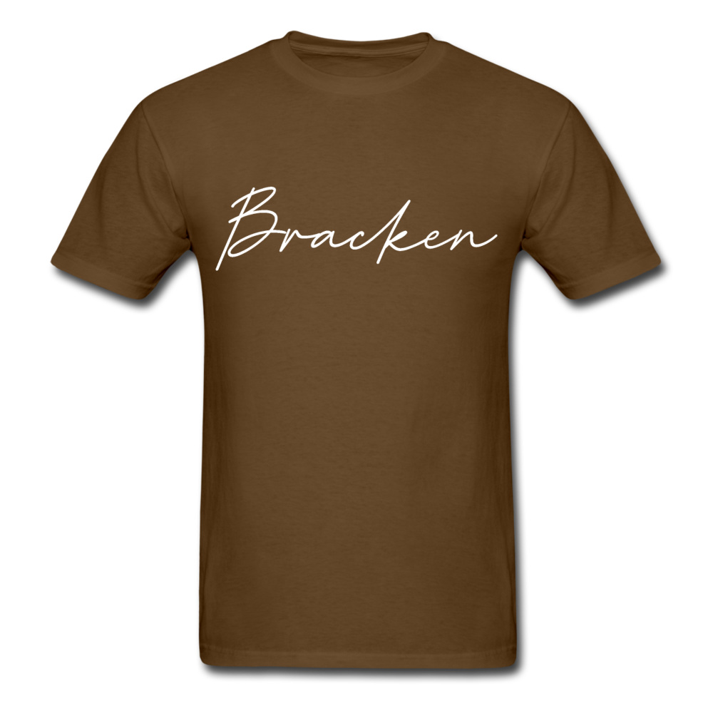 Bracken County Cursive T-Shirt - brown