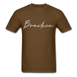 Bracken County Cursive T-Shirt - brown