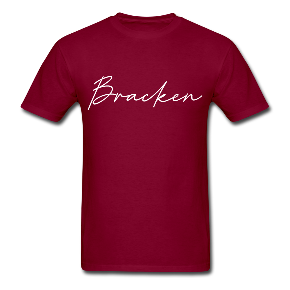 Bracken County Cursive T-Shirt - burgundy