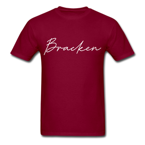 Bracken County Cursive T-Shirt - burgundy