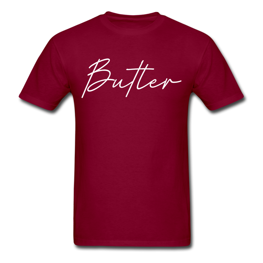 Butler County Cursive T-Shirt - burgundy