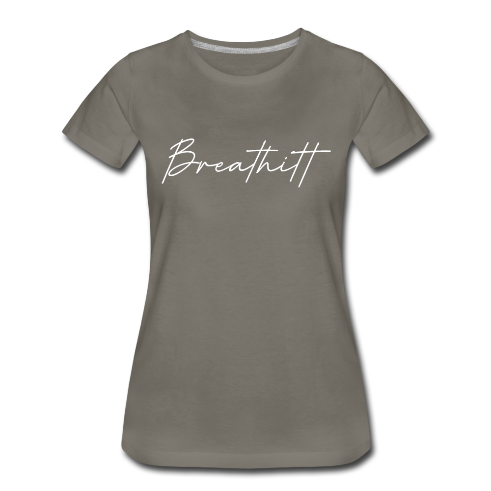 Breathitt County Cursive Women's T-Shirt - asphalt gray