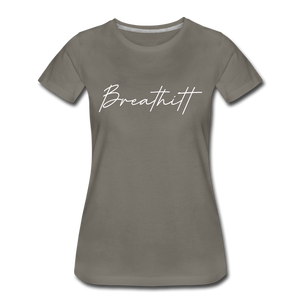 Breathitt County Cursive Women's T-Shirt - asphalt gray