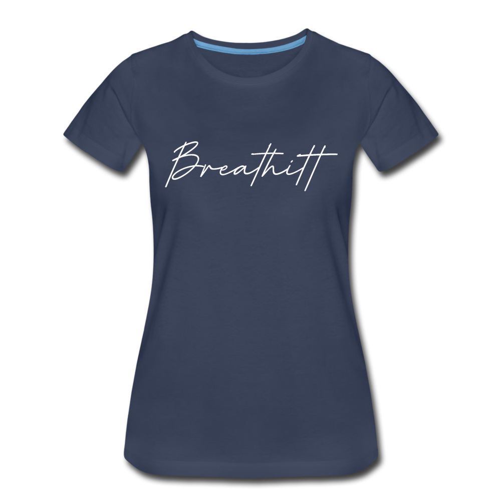 Breathitt County Cursive Women's T-Shirt - navy