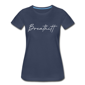 Breathitt County Cursive Women's T-Shirt - navy