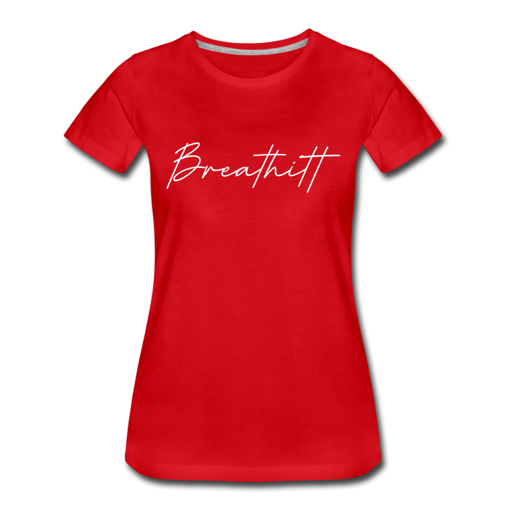 Breathitt County Cursive Women's T-Shirt - red