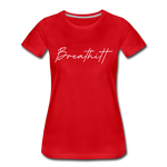 Breathitt County Cursive Women's T-Shirt - red