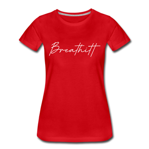 Breathitt County Cursive Women's T-Shirt - red