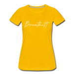 Breathitt County Cursive Women's T-Shirt - sun yellow