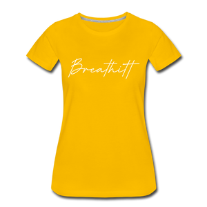 Breathitt County Cursive Women's T-Shirt - sun yellow