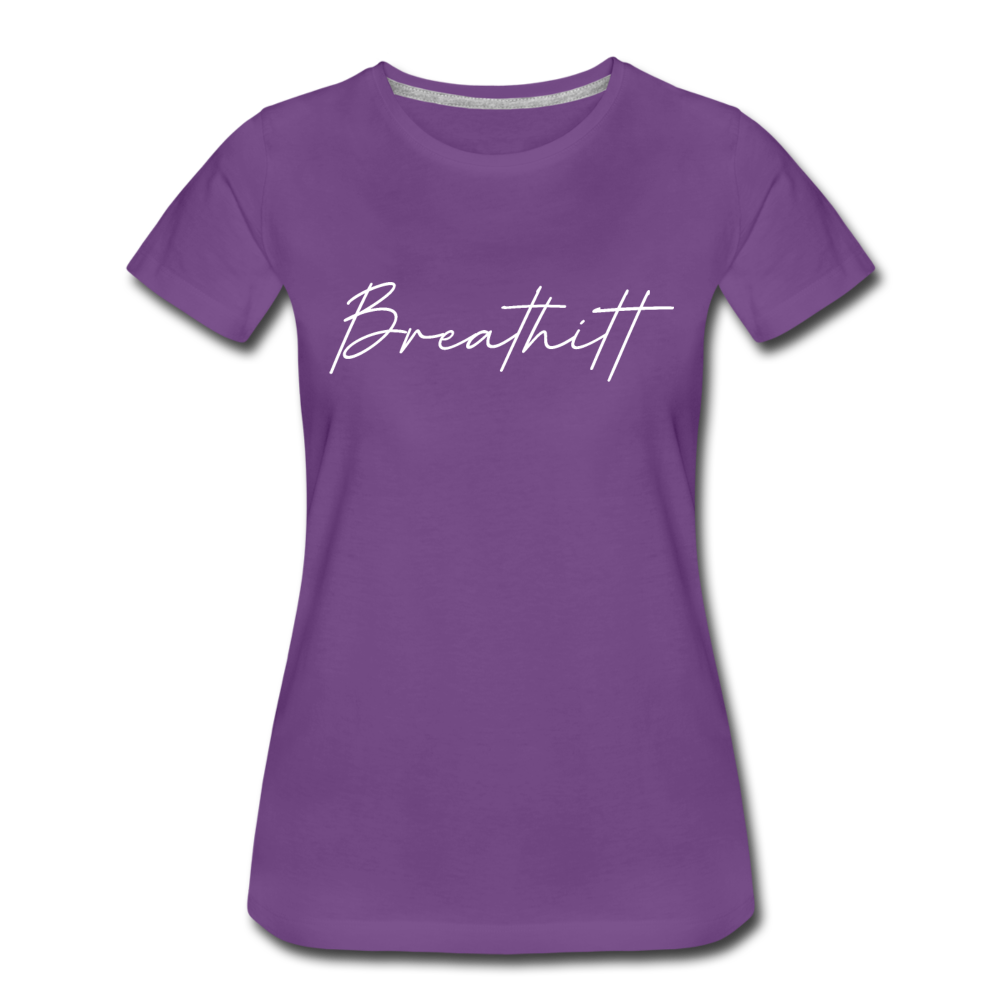 Breathitt County Cursive Women's T-Shirt - purple