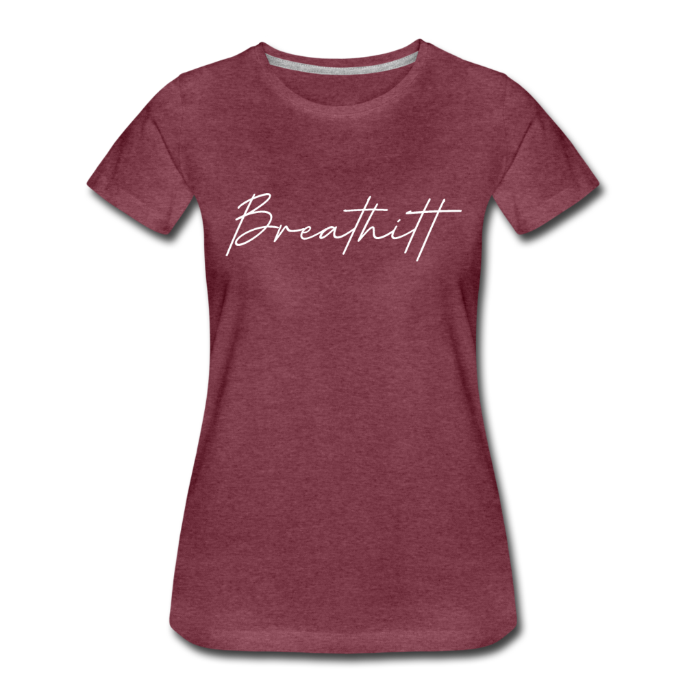 Breathitt County Cursive Women's T-Shirt - heather burgundy