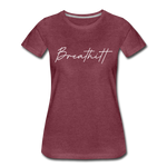 Breathitt County Cursive Women's T-Shirt - heather burgundy