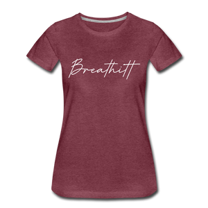 Breathitt County Cursive Women's T-Shirt - heather burgundy