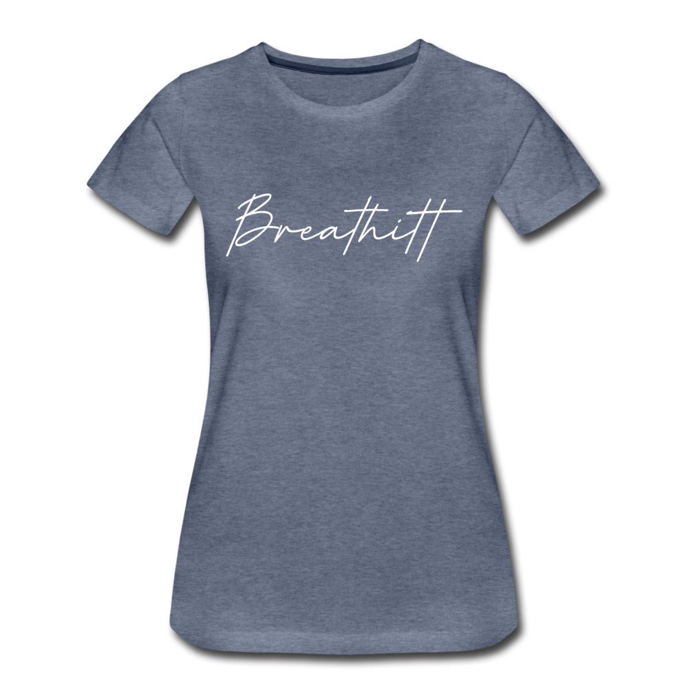 Breathitt County Cursive Women's T-Shirt - heather blue