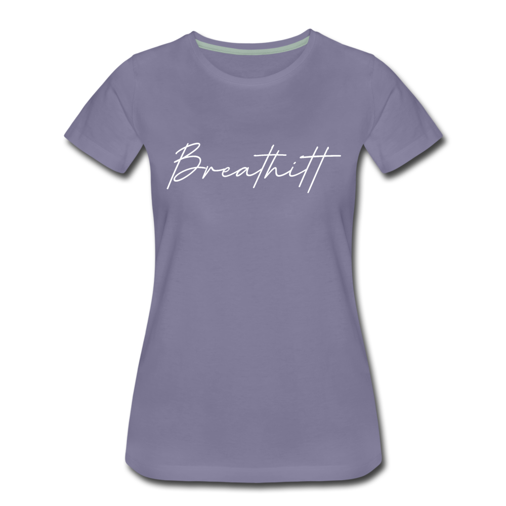 Breathitt County Cursive Women's T-Shirt - washed violet