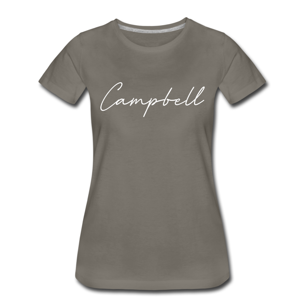 Campbell County Cursive Women's T-Shirt - asphalt gray