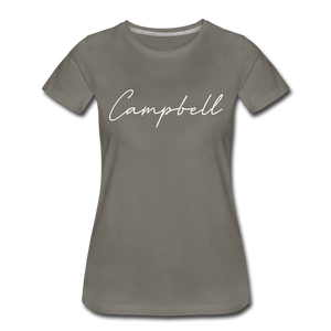 Campbell County Cursive Women's T-Shirt - asphalt gray