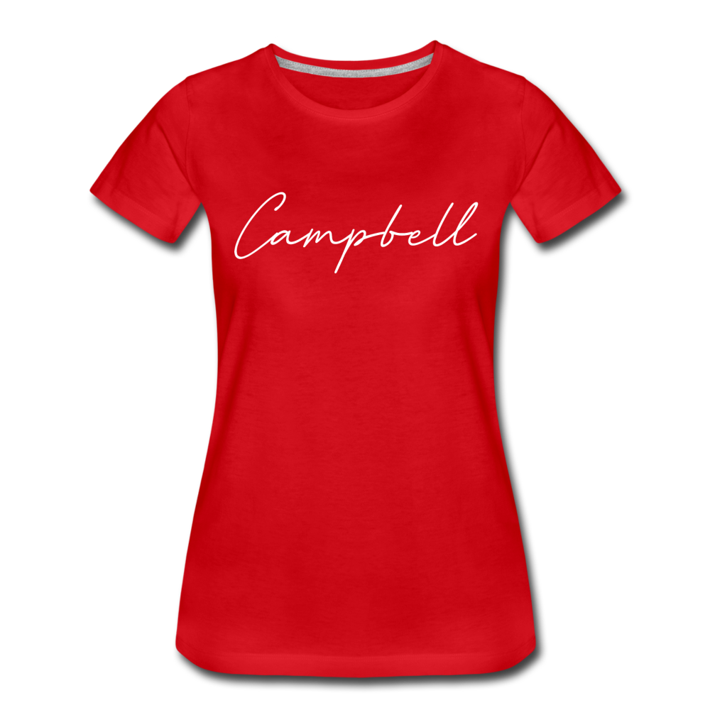 Campbell County Cursive Women's T-Shirt - red