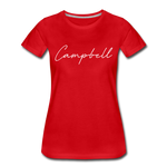 Campbell County Cursive Women's T-Shirt - red