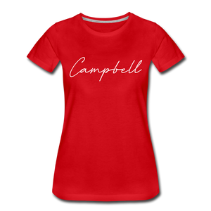 Campbell County Cursive Women's T-Shirt - red