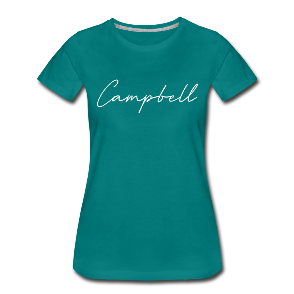 Campbell County Cursive Women's T-Shirt - teal