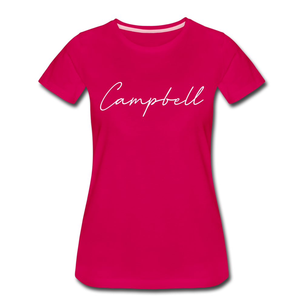 Campbell County Cursive Women's T-Shirt - dark pink