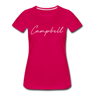 Campbell County Cursive Women's T-Shirt - dark pink