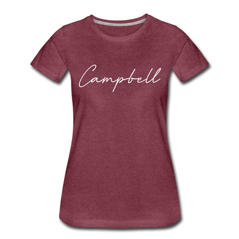 Campbell County Cursive Women's T-Shirt - heather burgundy