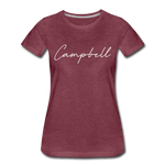 Campbell County Cursive Women's T-Shirt - heather burgundy