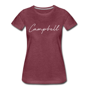 Campbell County Cursive Women's T-Shirt - heather burgundy