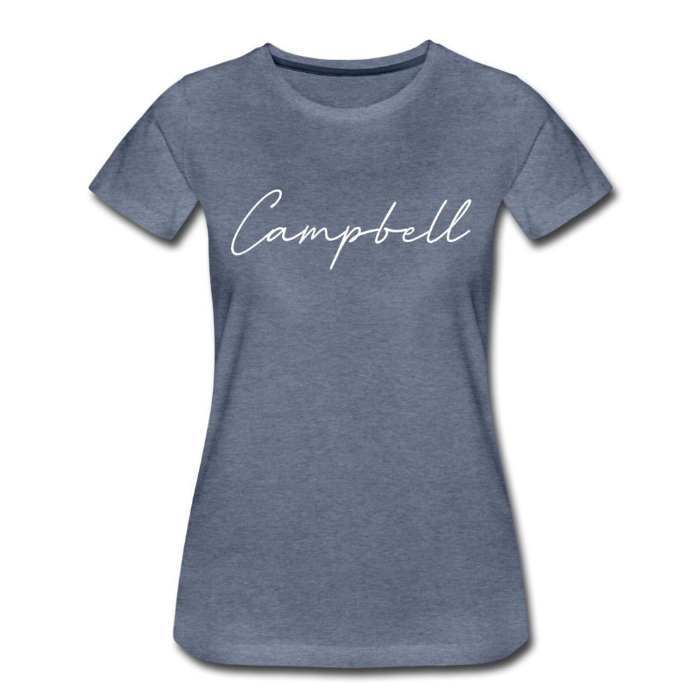 Campbell County Cursive Women's T-Shirt - heather blue