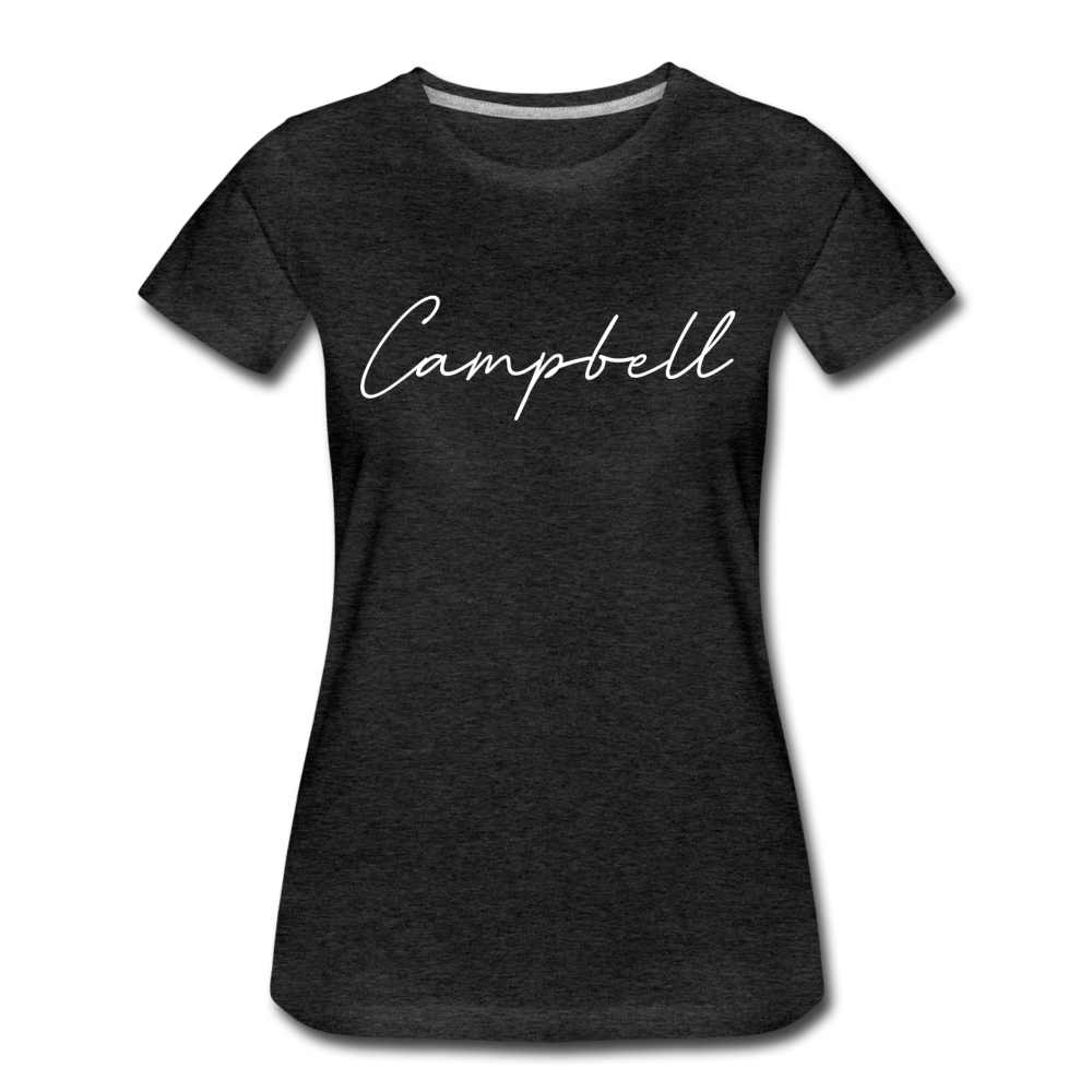 Campbell County Cursive Women's T-Shirt - charcoal gray