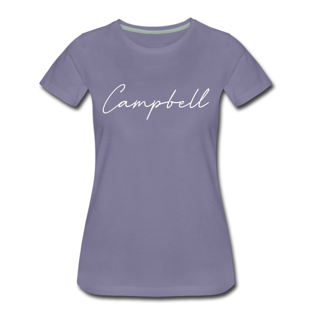 Campbell County Cursive Women's T-Shirt - washed violet