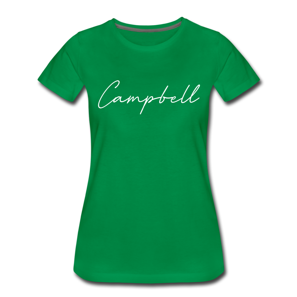 Campbell County Cursive Women's T-Shirt - kelly green