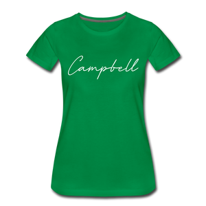 Campbell County Cursive Women's T-Shirt - kelly green