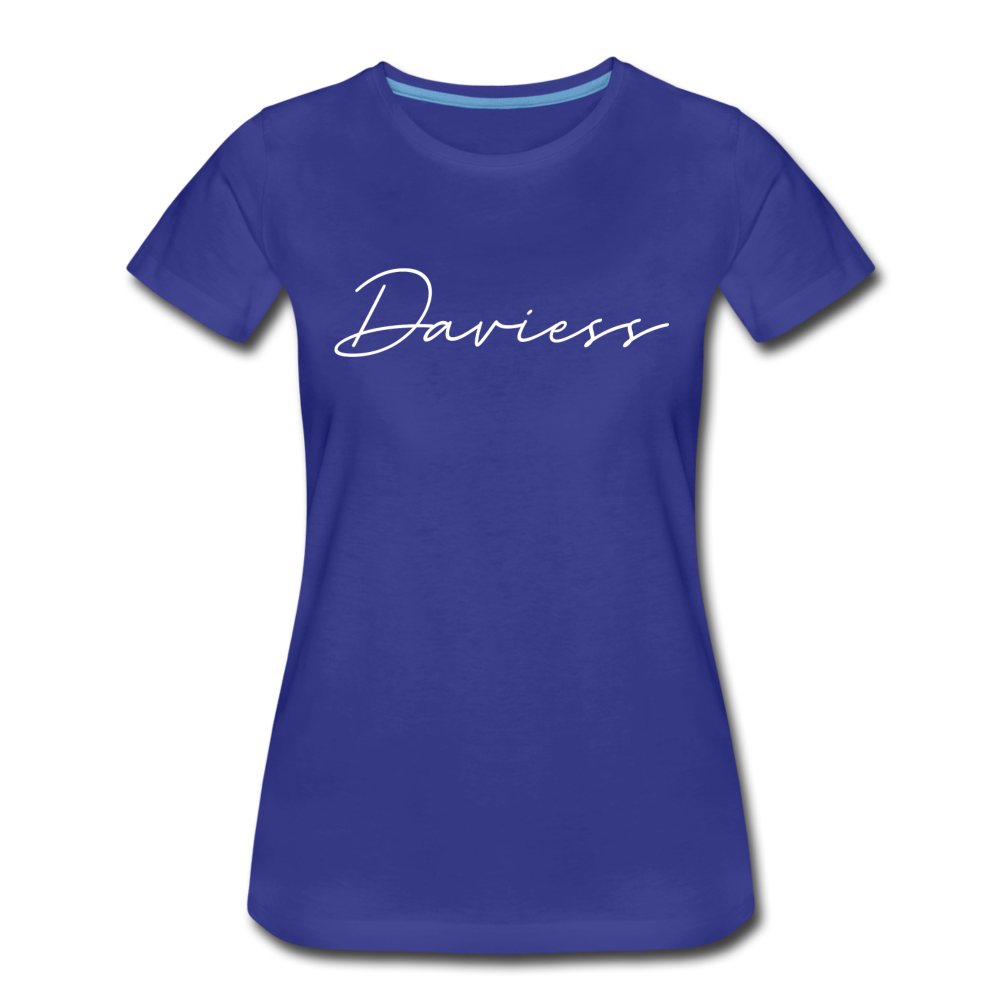 Daviess County Cursive Women's T-Shirt - royal blue