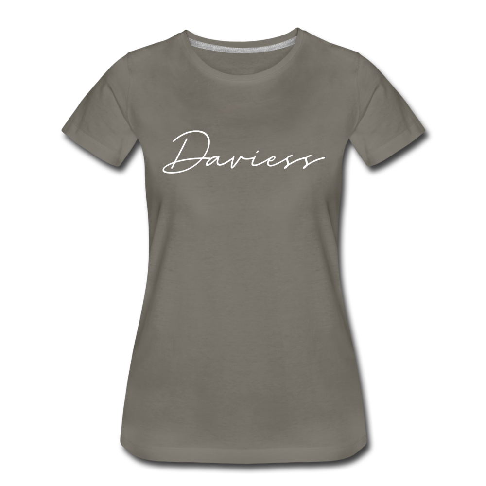 Daviess County Cursive Women's T-Shirt - asphalt gray