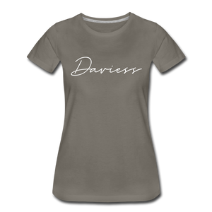 Daviess County Cursive Women's T-Shirt - asphalt gray