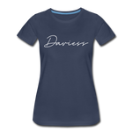 Daviess County Cursive Women's T-Shirt - navy