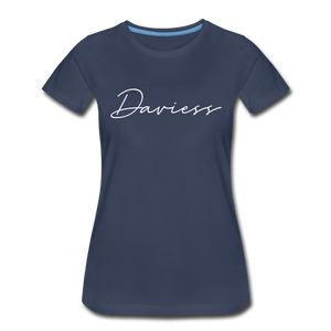 Daviess County Cursive Women's T-Shirt - navy