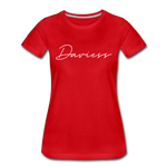 Daviess County Cursive Women's T-Shirt - red