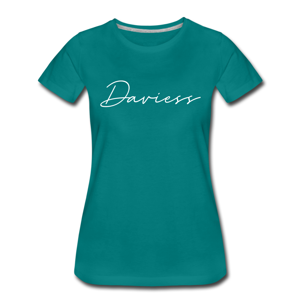 Daviess County Cursive Women's T-Shirt - teal