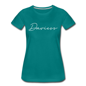 Daviess County Cursive Women's T-Shirt - teal