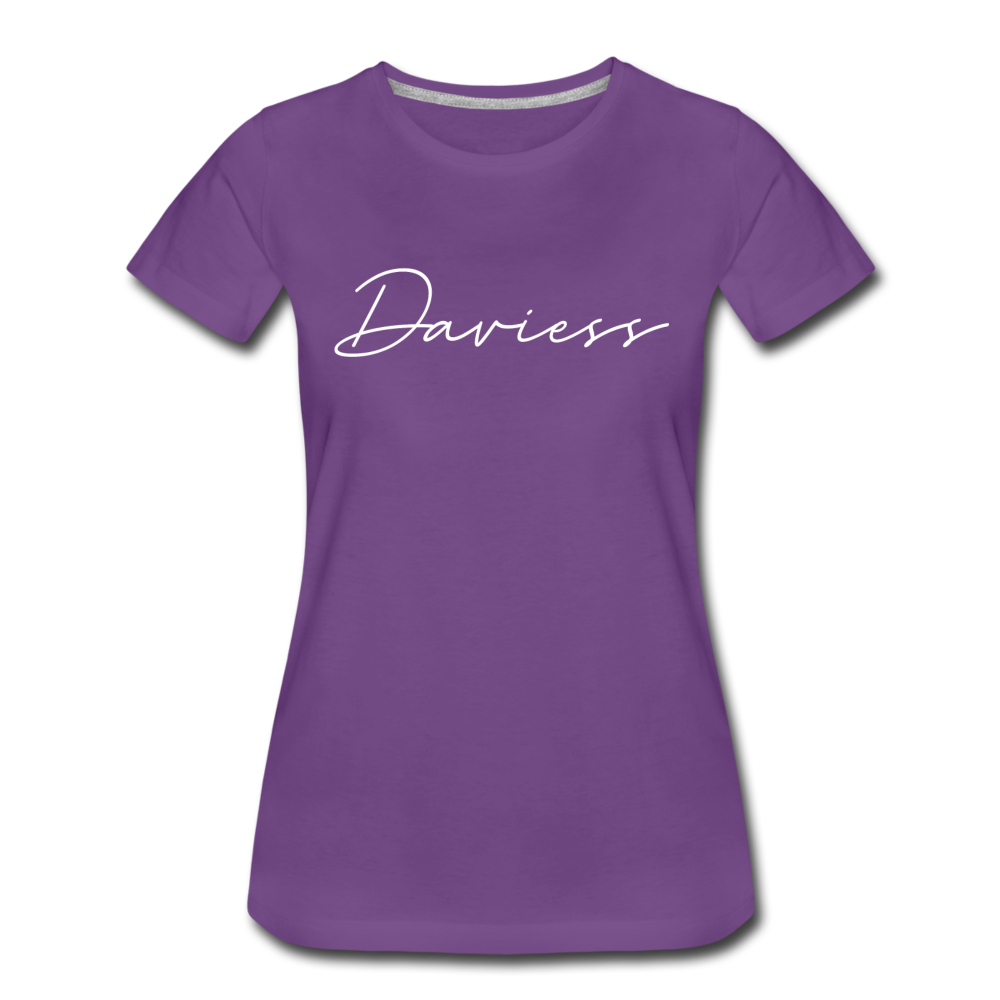 Daviess County Cursive Women's T-Shirt - purple