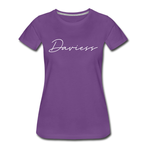 Daviess County Cursive Women's T-Shirt - purple